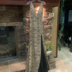 Jovani black and gold sparkle size 8 dress